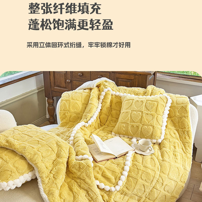 摺叠加厚保暖抱枕被子两s用新款办公室午睡靠枕二合一车内车载靠