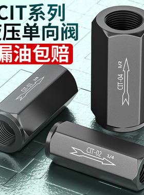 液压单向阀油压管式止回阀油缸直通高压逆止阀安全阀CIT-02/03/04