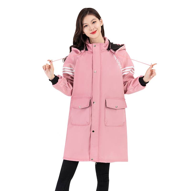 罩衣女新款冬季加绒加厚女士工作服2023羽绒服S外穿防水防油成人