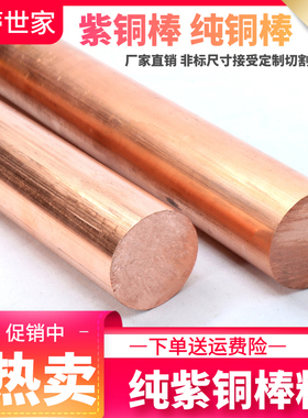 紫铜棒 实心 纯铜 40mm 5mm 3mm 10mm 圆柱 t2紫铜棒 铜棒 红铜棒