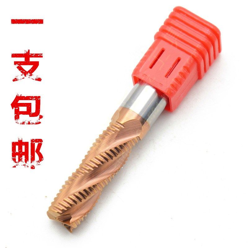 KLOT 60度整体合金涂层钨钢波刃铣刀 粗皮铣刀12 14 16 20mm