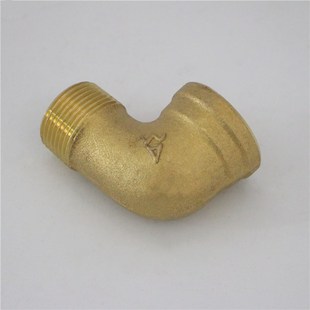 正品埃美柯692黄铜加厚90内外螺纹弯头水管弯头DN25 1寸 专卖店