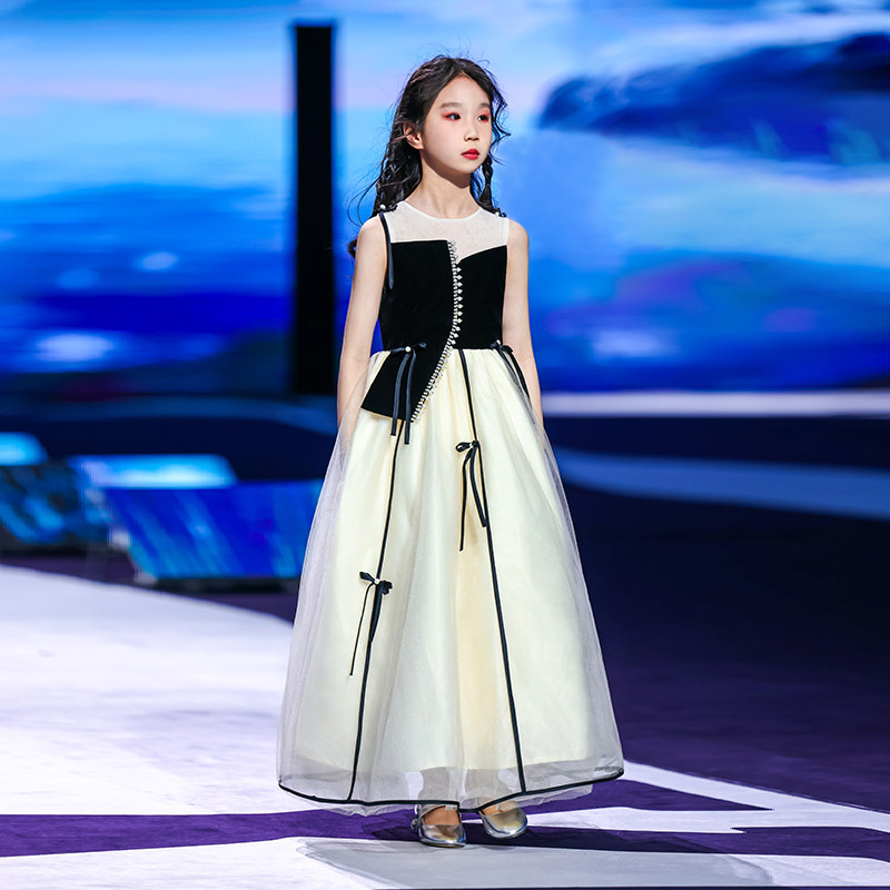 女童礼服公主裙儿童钢琴演出服童模走秀主持人高端大气合唱表演服