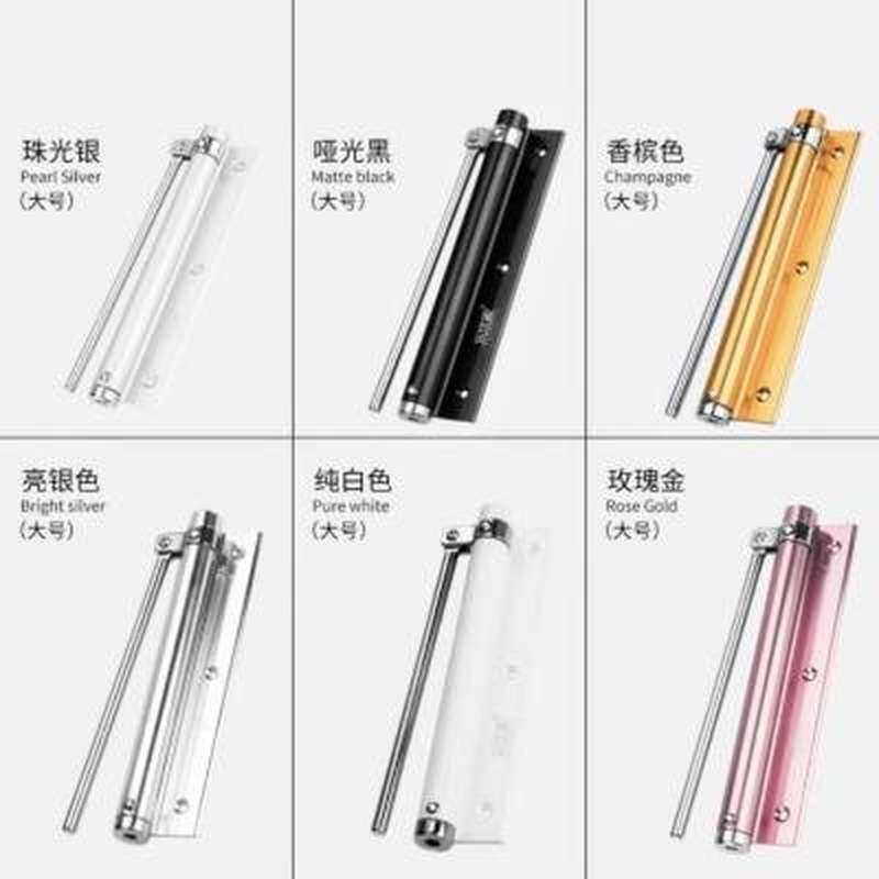 玻璃门自动闭门器自动关门内外不B锈钢寝室纱窗门侧装轻型关门器