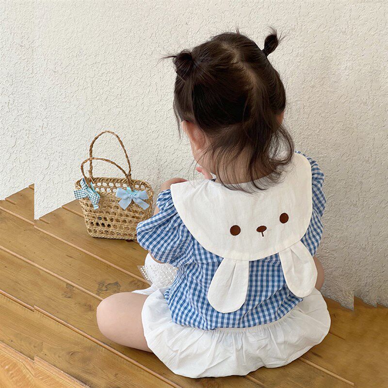 婴儿夏季薄款套装短袖超萌女宝宝衣服两件套分体婴幼儿外出服夏天
