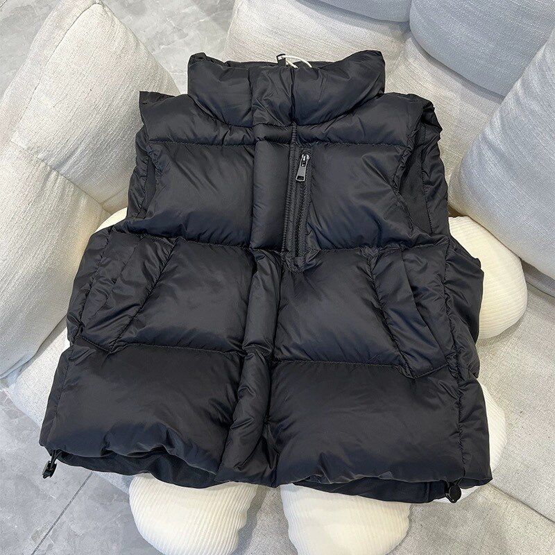 儿童棉服马甲2023新款男童女童中小童加厚羽绒棉马夹背心坎肩立领
