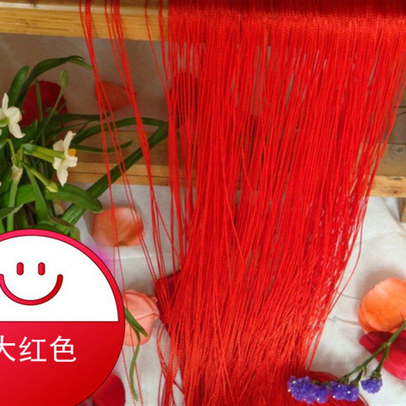 高1米婚庆e成品加密线帘 婚礼舞台吊顶圆环装饰流苏帘