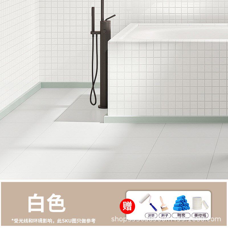 瓷砖改色漆地砖改造翻新s厕所地坪漆卫生间浴室客厅墙地面防水涂