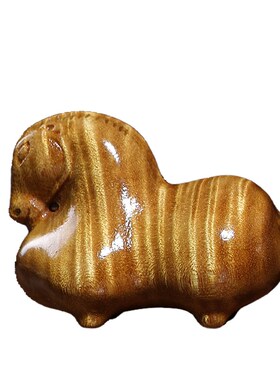 天然老料金丝楠木唐马满s水波纹生肖马实木马到成功手把件摆件挂