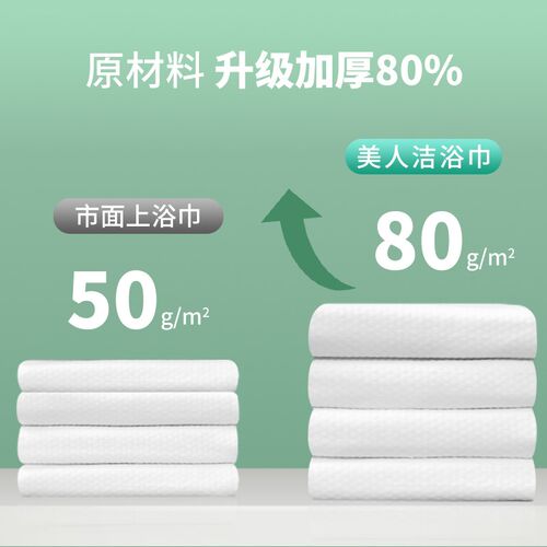 独立包装一次性毛巾浴巾加大加厚宾馆酒店成人洗澡巾压缩旅行单独
