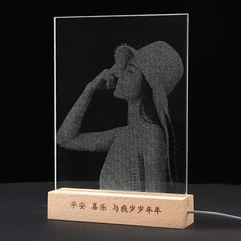锤子玻璃画定制h锤子画手敲琉璃画送女朋友礼物闺蜜生日老婆礼品