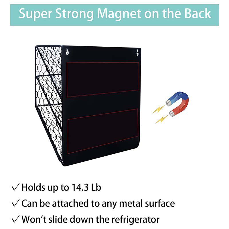 磁吸式铁艺文e件架三层斜底款强磁墙上A4文件框铁质网状办公收纳