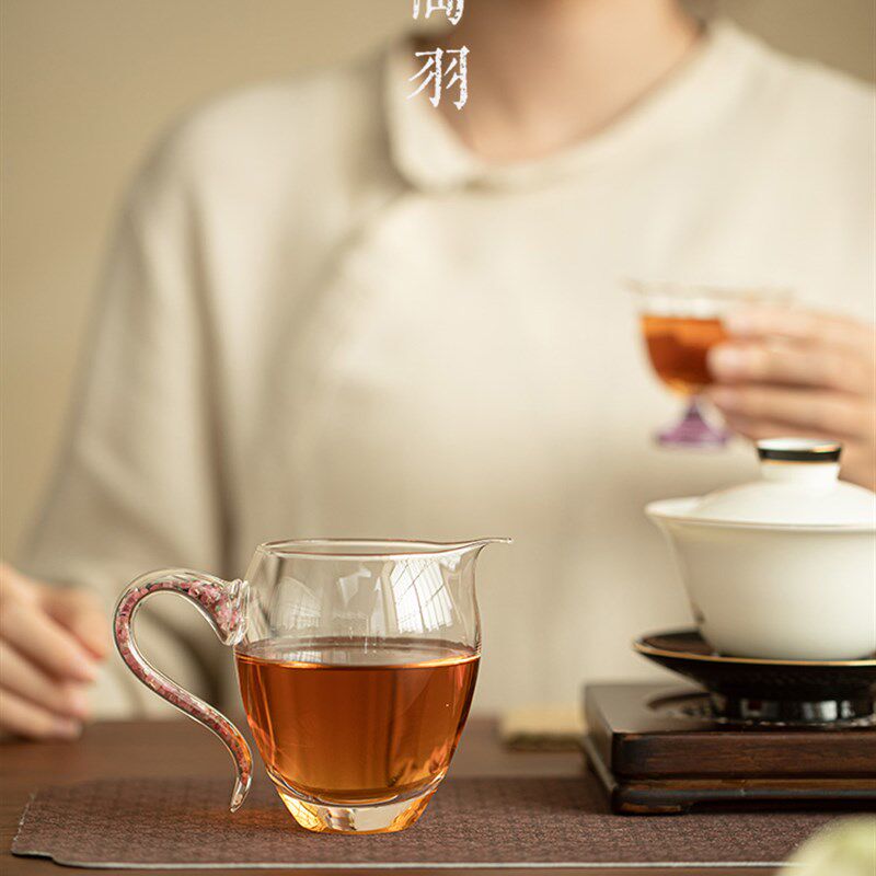 若水粉碧玻璃公平k杯加厚耐热透明泡茶茶海茶分割器男杯功夫茶具