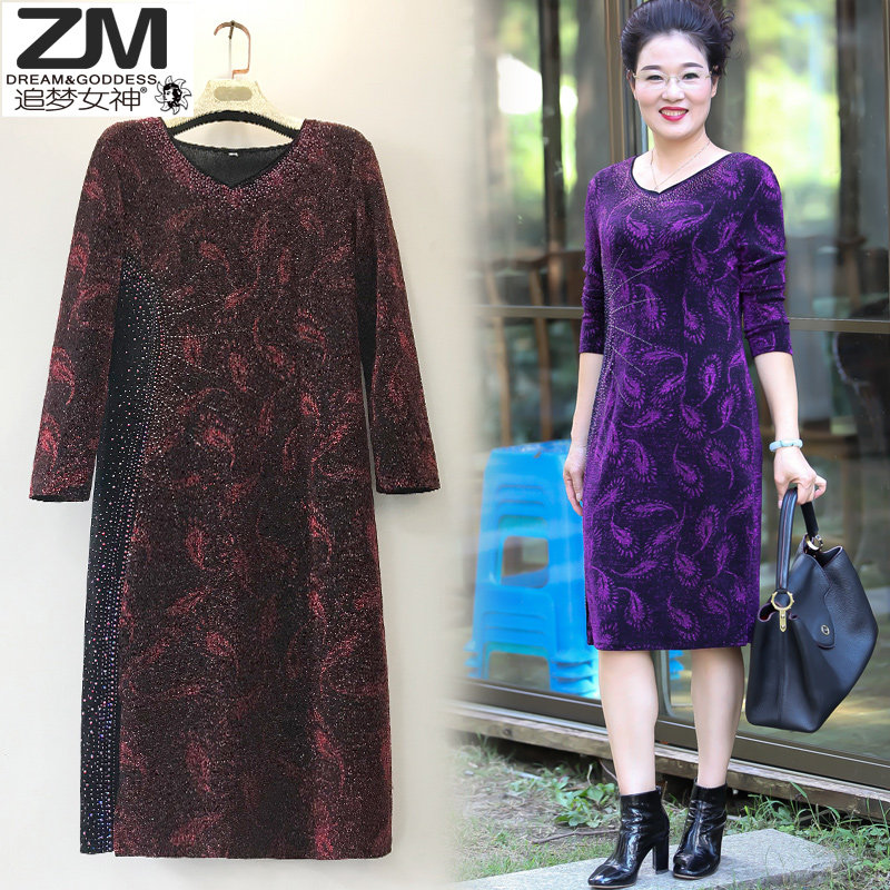 大码200斤胖mm中年中式礼服大码中老年旗袍古装喜婆婆修身连衣裙