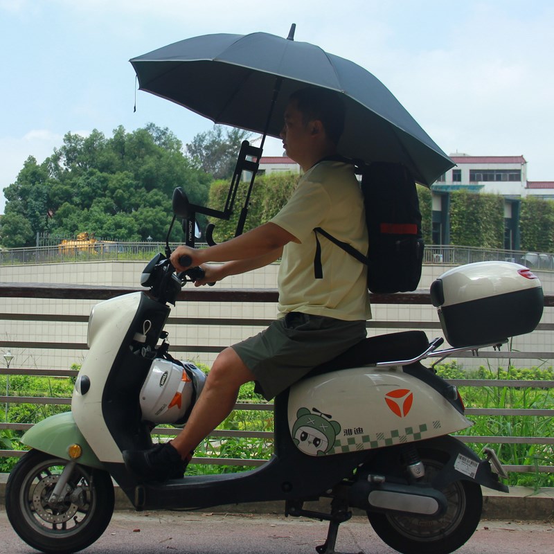 加固防风电动车雨伞遮阳防晒晴雨两用电动车婴儿推车自行车长柄伞