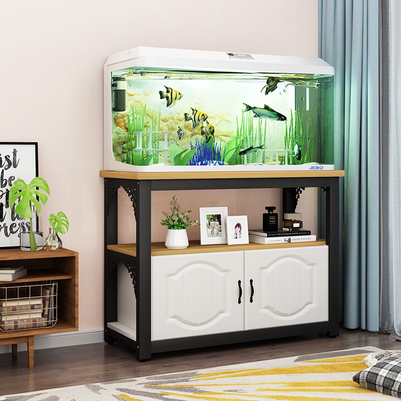 鱼缸底柜底座客厅小户型水族箱草鱼缸架子金属铁艺造型.欧式鱼缸