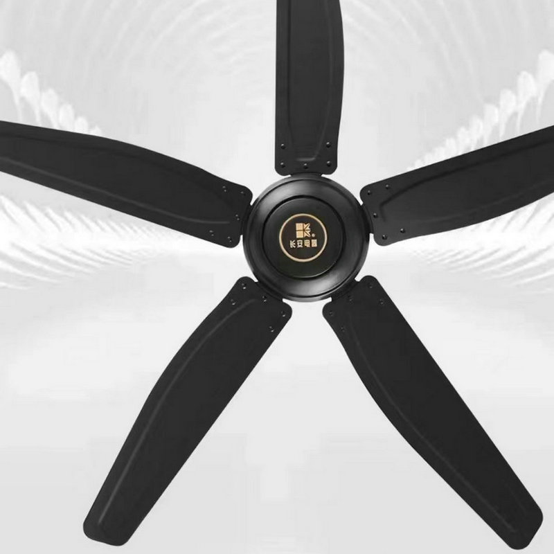 长安60寸黑色五叶吊扇王s150W大功率遥控大风力工业扇吊顶扇电风
