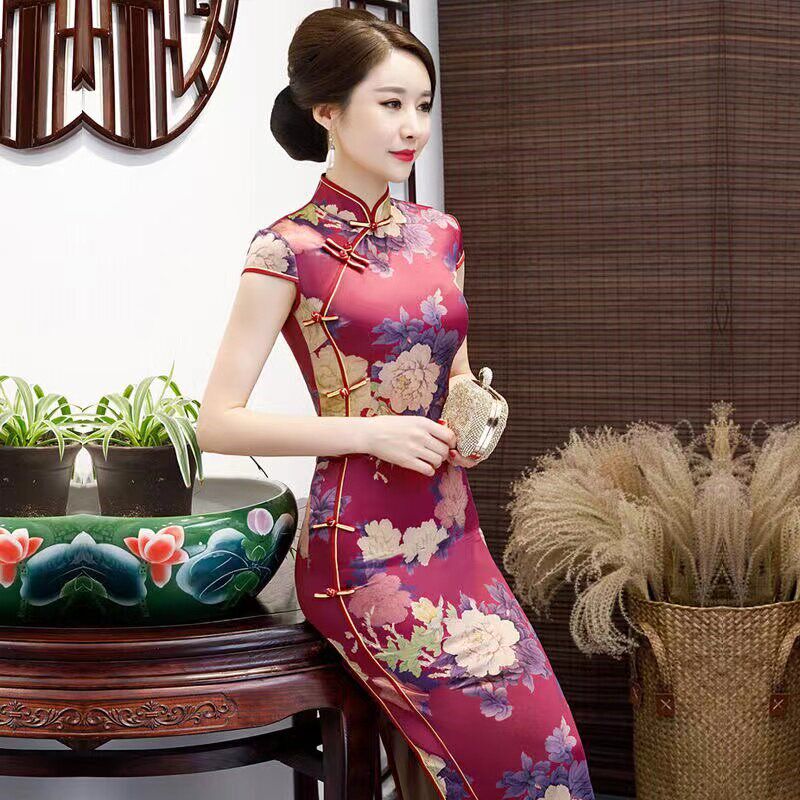 丹桂飘香老上海旗袍新中式改良女妈妈长款气质日常高端复古年轻款