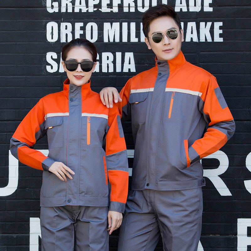 春秋长袖a工作服工地工程套装装修维修汽车修理劳保服车间厂服定图片
