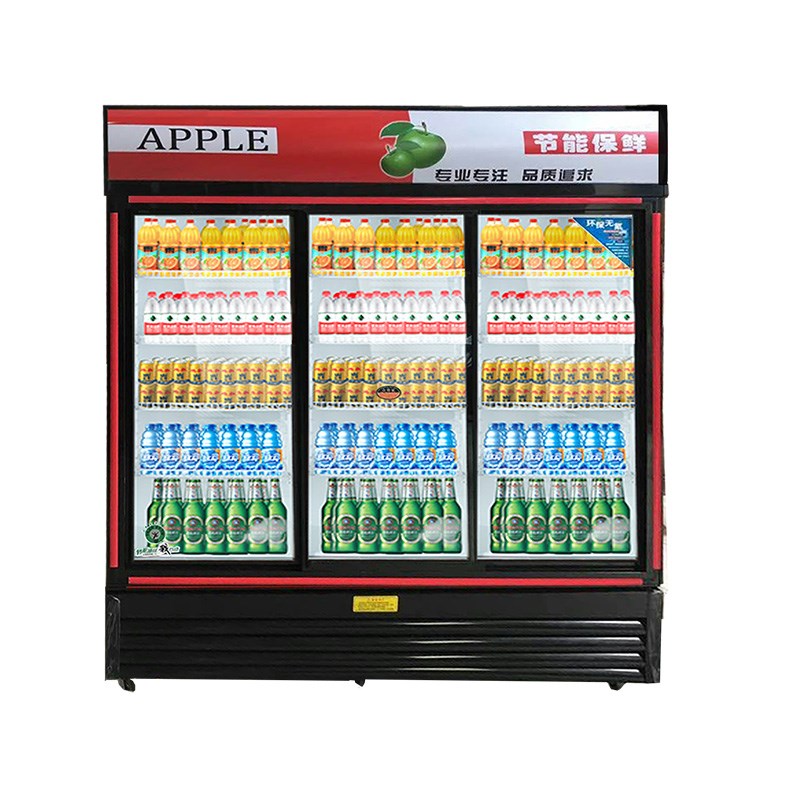 立式三移门啤酒柜冷藏p展示柜推拉门保鲜留样柜熟食水果保温柜冰图片