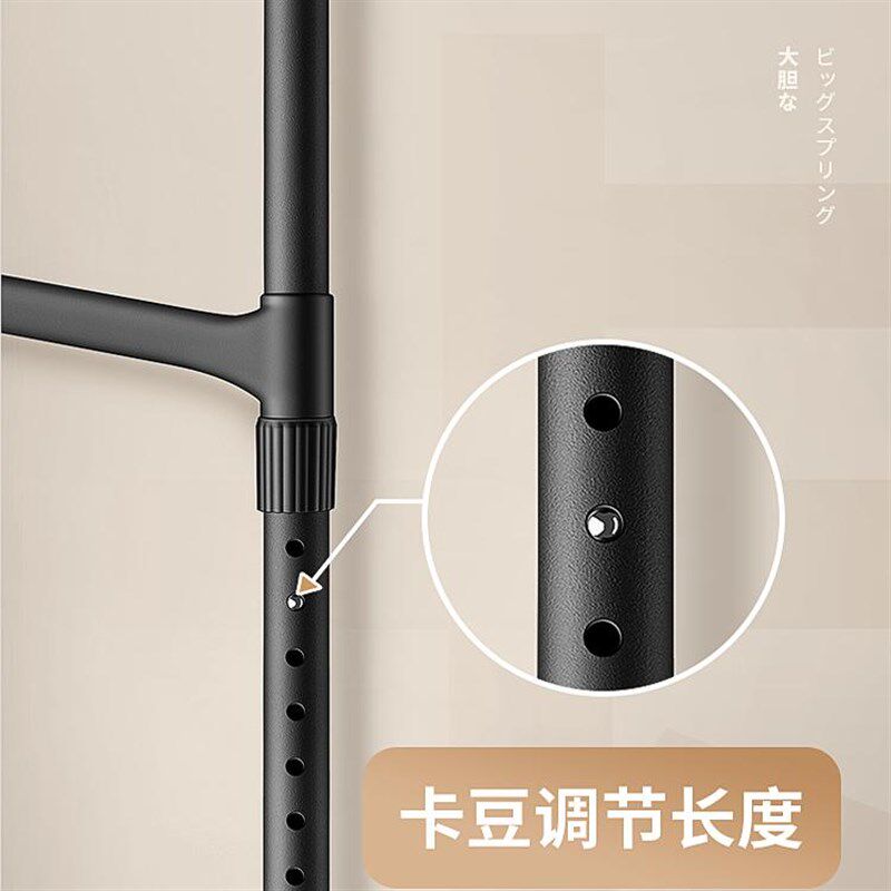 顶天立地墙上晾衣架加粗不占地飘窗窗台晾衣神P器一根阳台外晒衣