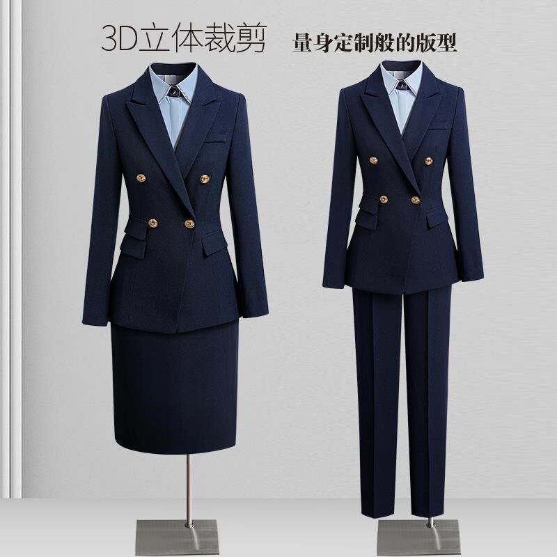 高端西装套装女春秋时尚干练西服外套通勤面试正装职业气质工作服