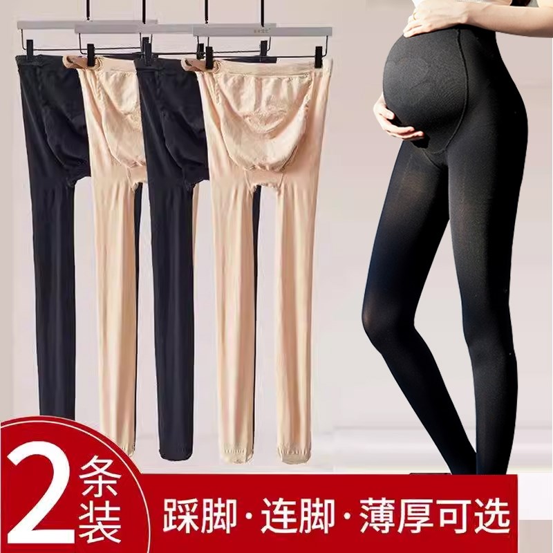 孕妇打底裤丝袜春秋外穿2024新款光腿神器肉色春季打底连裤袜图片