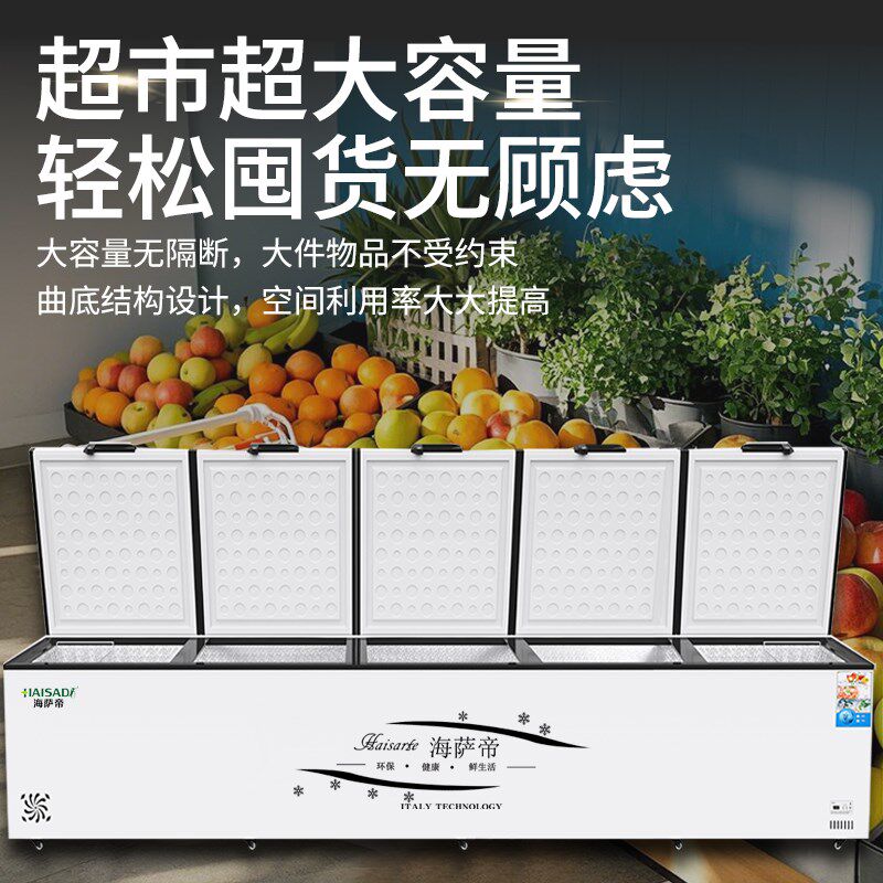 商用冷藏冷冻柜冰柜商用卧式大容量铜管冷冻柜冷T藏两用节能大冰
