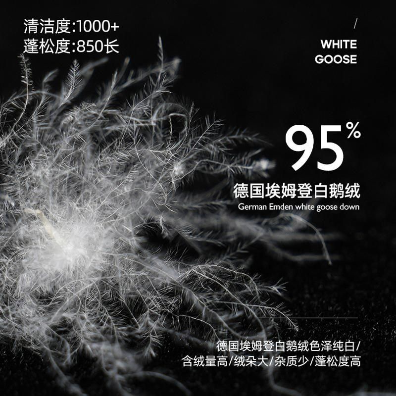 斯普利特 白鹅绒被 加倍保暖降y噪羽绒被 被芯加厚保暖 春秋被冬