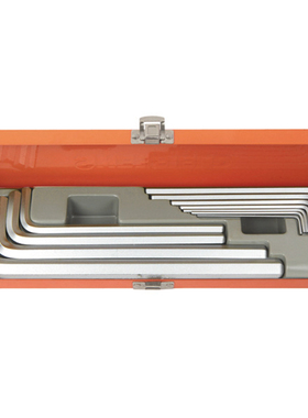 钢盾工具 12件套S2合金钢公制加长平头内六角扳手S050025