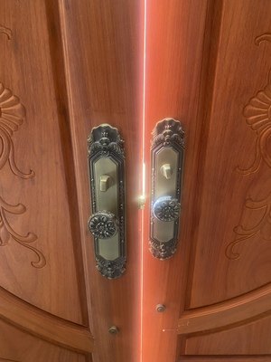 新中式双开门大门锁豪华别墅对开门锁欧式子母门入户防盗锁家通用