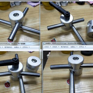 360度旋转万向节固定夹双孔旋转支架连接件光轴十字喷涂旋转支架