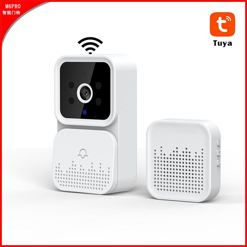 M6智能家用无线wifi可视对讲门铃电子猫眼 TUYA手机APP消息推送