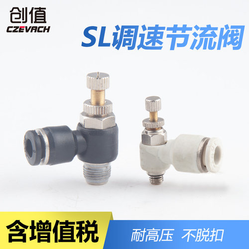 SL8-02气动调速接头PU气管SL4-M5气缸节流阀SL6-01 SL10-03 12-04