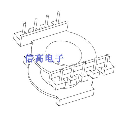 EQ3016铁氧体磁芯+变压器骨架立式4+5 针10套包