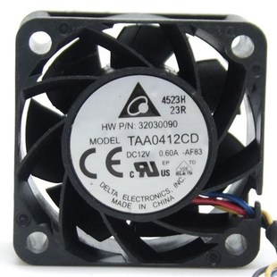 4CM TAA0412CD PWM调速 台达 大风量风扇 4线 4020 0.60A 正品 12V