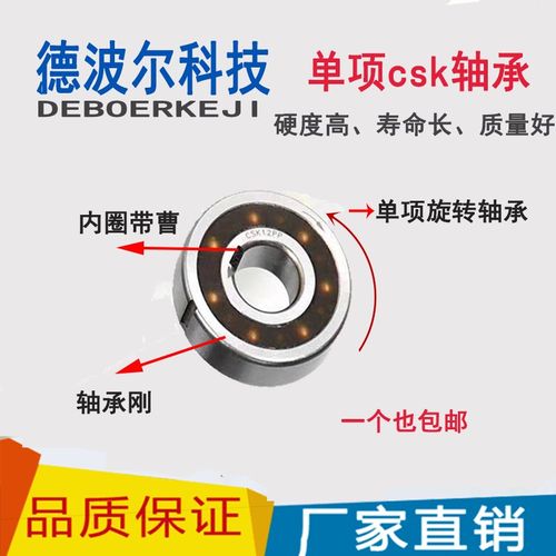 单向轴承 CSK8/10/CSK12/15/17/CSK20/25/30/35/40PP 带内外槽