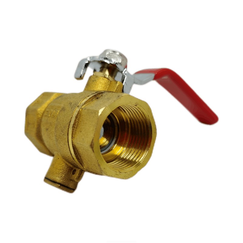 加厚黄铜测温球阀三通阀门测温阀DN20DN25黄铜球阀暖气专用螺纹