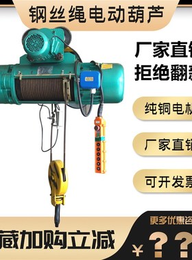 起重机钢丝绳电动葫芦380V行吊提升机1/2/3/5/10吨0.5T行车/CD1型