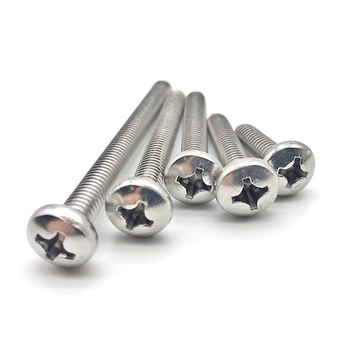 2mm 304不锈钢十字盘头螺丝2.5mm 圆头螺钉 M3*5-6-8-10-12-14-16