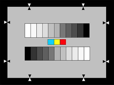 NHK11灰阶高级分辨率清晰度测试卡像素估算Steps Grayscale Chart