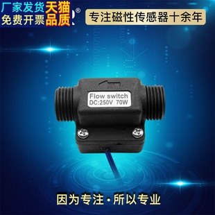 干簧管水流开关4分塑料翻板式 流量开关防干烧液体水泵启动开关