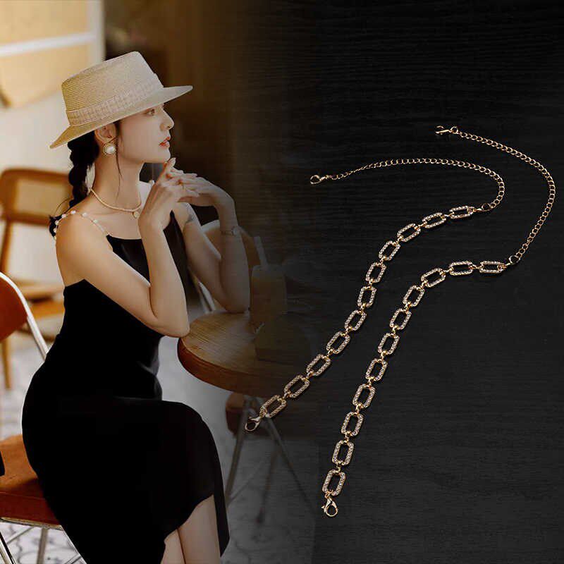 吊带肩带抹胸吊带内衣带金属水钻内衣带百搭度假洋气透明内衣肩带