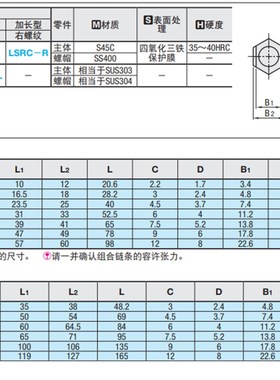 链条张力连接杆支撑螺纹螺杆螺栓STRT LSTRT STBT35 40 50 60 80