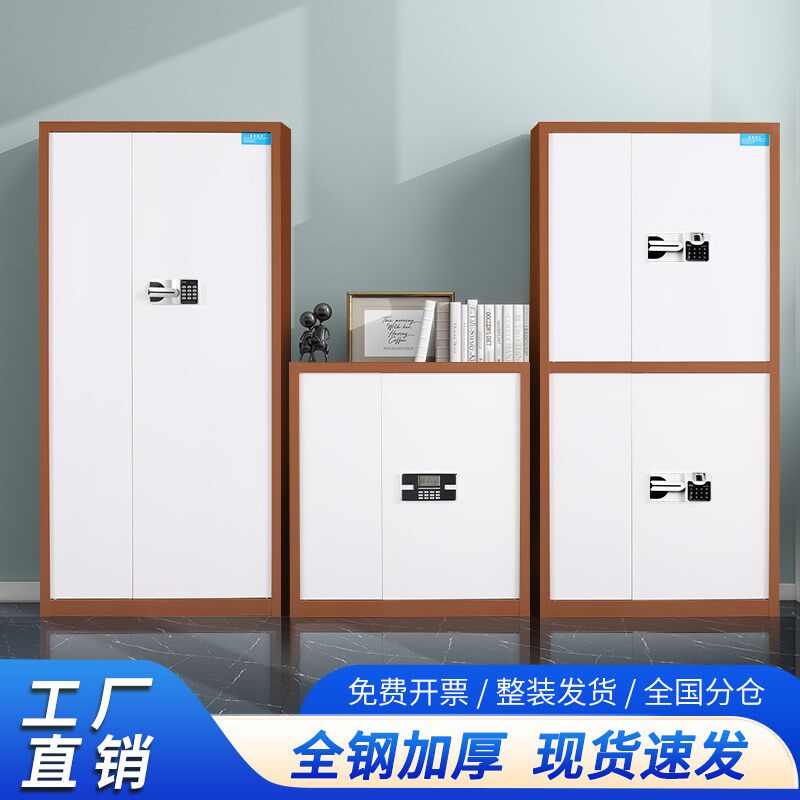 指纹保密柜财务档案柜资料储物柜矮柜保险密码文件柜国保锁密码柜 - 实物图