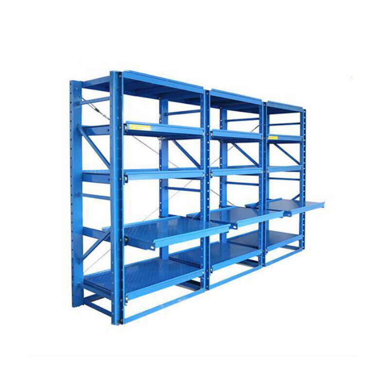 宁波模具货架半开抽屉仓储仓库冲压模具架带天车重V型模具架固定