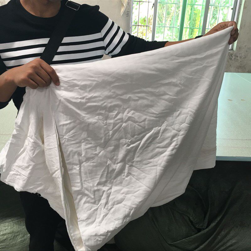 擦机布全棉白g色大块工业抹布吸水吸油不掉毛碎布片废布25公斤