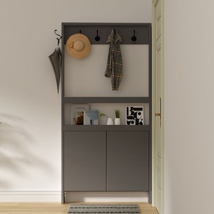 定制卧室门后g挂钩衣帽置物架超薄实木靠墙多层免打孔夹缝收纳架