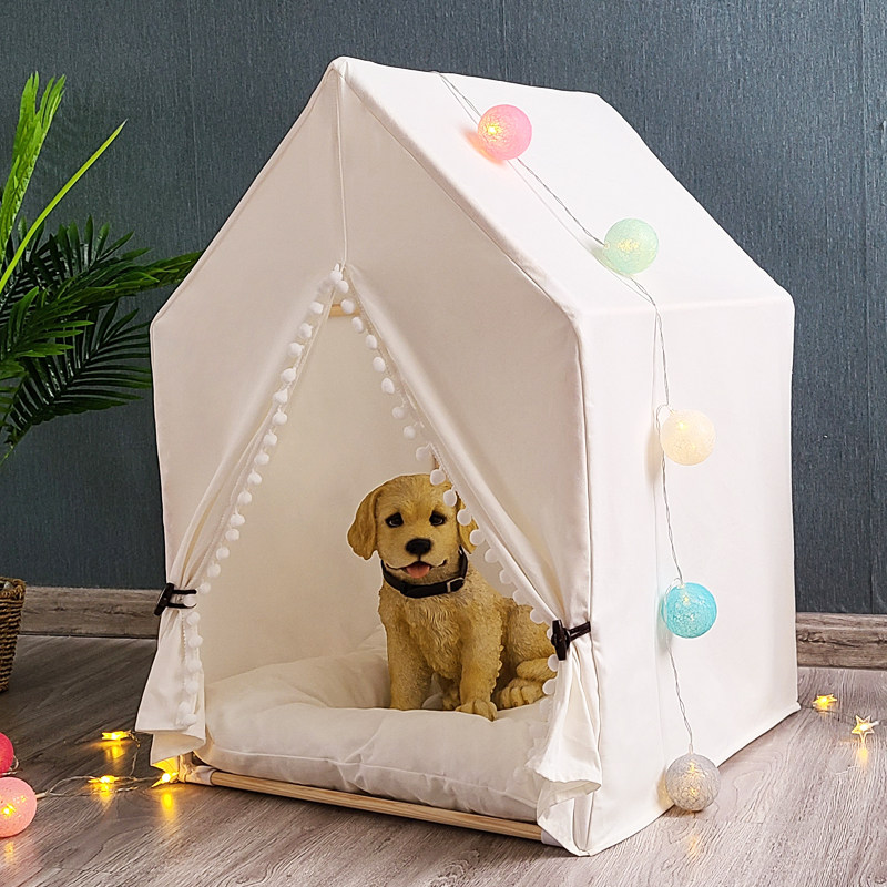 网红宠物帐篷泰迪狗窝狗床柯基别墅猫窝四季中小型T犬可拆洗小房
