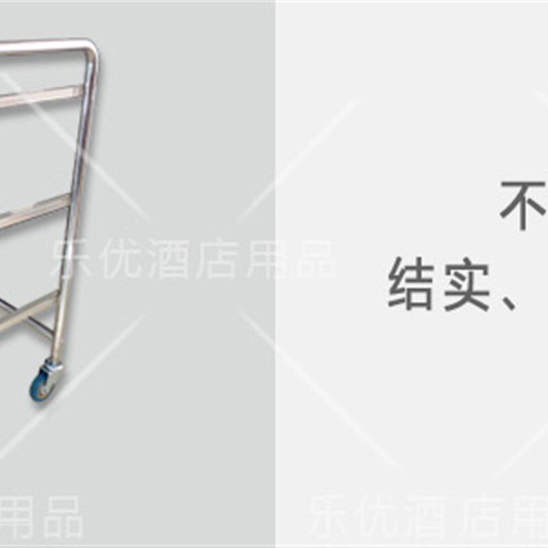 加厚不锈钢小推车酒店收碗车小食店收F餐车收集车带塑料盆桶(现货